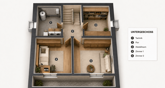 Haus 1 UG - 3D
